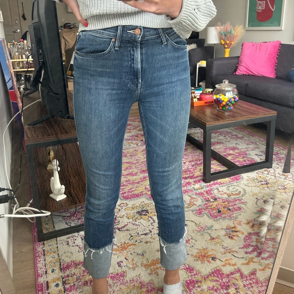 Mother Denim: The Pony Boy Fray Ankle Jean